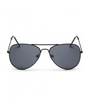 Mens Polarized Full Mirrored Aviator Sunglasses - Gray1 - CZ182K8EDS6 $5.30 Round