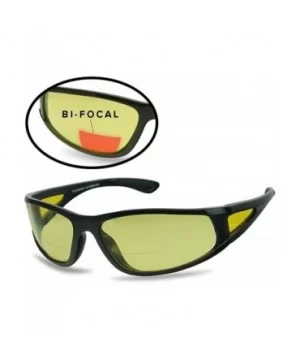 Driving Bifocal Polycarbonate Reading Sunglasses - Shiny Black - Yellow - C518WA37CK0 $15.09 Sport