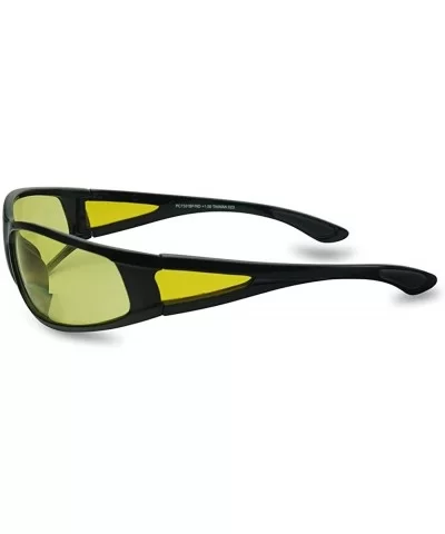 Driving Bifocal Polycarbonate Reading Sunglasses - Shiny Black - Yellow - C518WA37CK0 $15.09 Sport