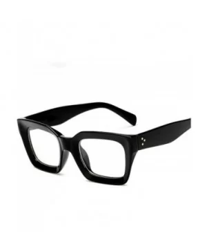 Square Glasses Frames Men Women Rivet Optical Sunglasses - Black Clear - C8193S8UUGD $21.32 Square