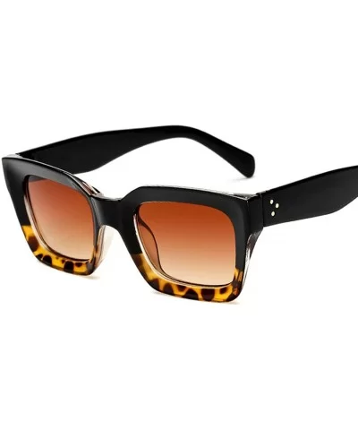 Square Glasses Frames Men Women Rivet Optical Sunglasses - Black Clear - C8193S8UUGD $21.32 Square