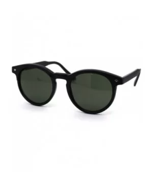 Mod Round Thick Plastic Keyhole Horn Rim Sunglasses - Black Green - CM18ZDWML9G $8.05 Round