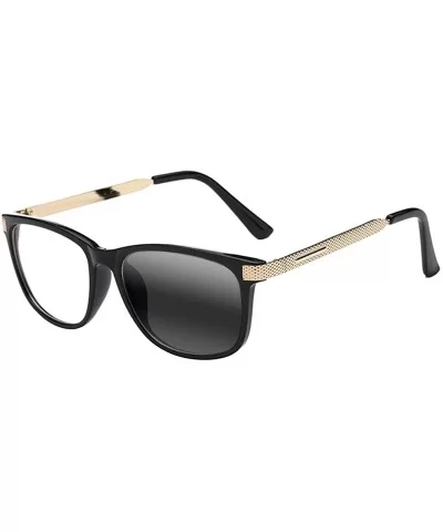 Men Women Fashion Bifocal Reading Glass Retro Transition Photochromic UV400 Anti-UV Reader - Black - C618Z4C6TO5 $22.82 Recta...