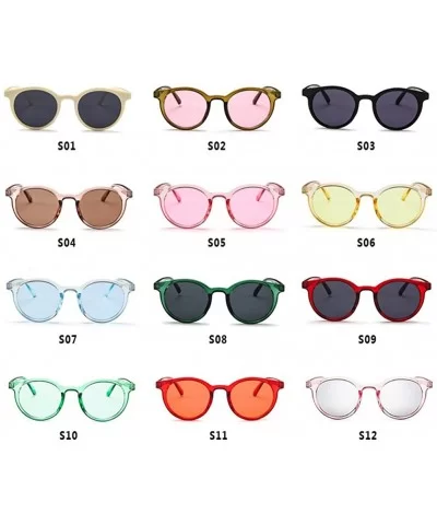 MOD-Style Cat Eye Round Frame Sunglasses A Variety of Color Design - S08 - CJ189OM2WAI $11.96 Square