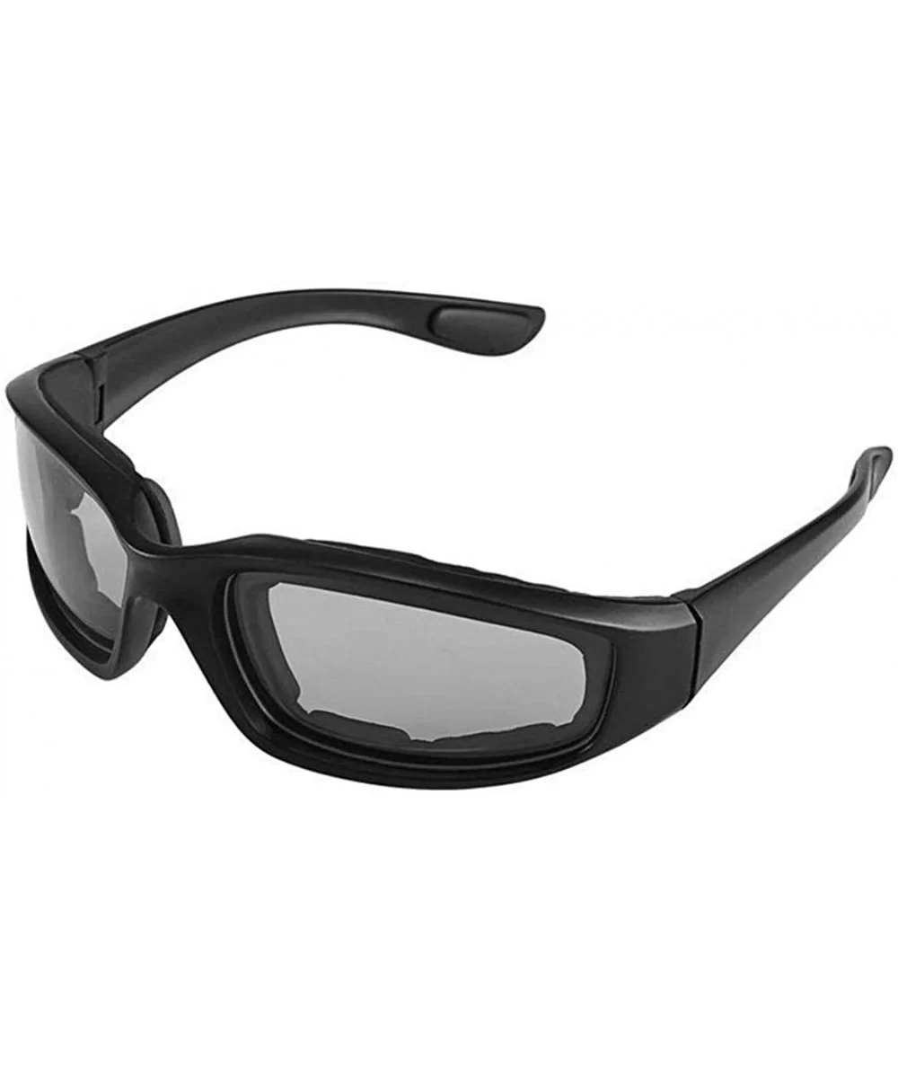 Motorcycle Riding Glasses Wind Resistant Padded Comfortable Jetski Windproof Ultraviolet Proof - Clear - CI18Z0IIXAO $4.90 Sq...