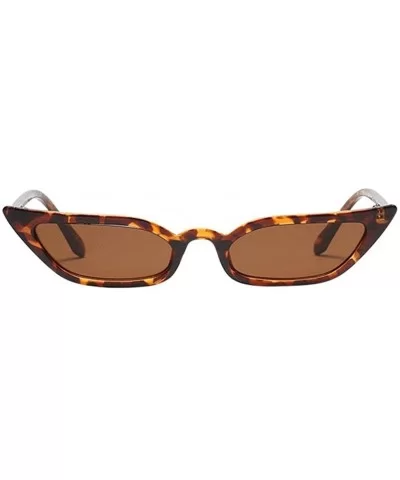 Women Vintage Cat Eye Sunglasses Retro Small Frame UV400 Eyewear Fashion Ladies - Brown - C218DK6TSTS $4.04 Round