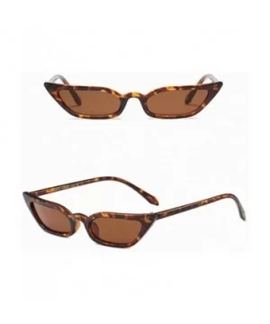 Women Vintage Cat Eye Sunglasses Retro Small Frame UV400 Eyewear Fashion Ladies - Brown - C218DK6TSTS $4.04 Round