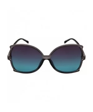 Modern Butterfly Women Sunglasses Oversized Flat Lens 34134 - Grey Frame/Grey-blue Lens - C218E673W5Q $6.56 Butterfly