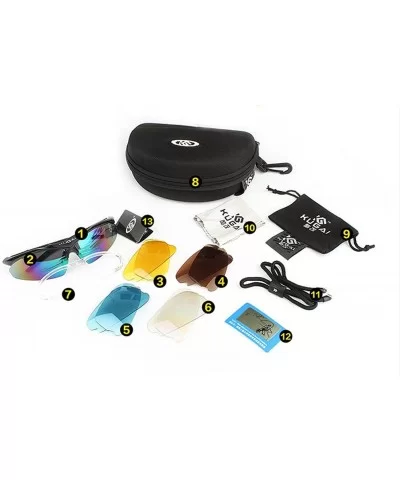 Polarized Sunglasses Interchangeable Cycling Baseball - 2 - CZ184KDLREM $32.69 Sport