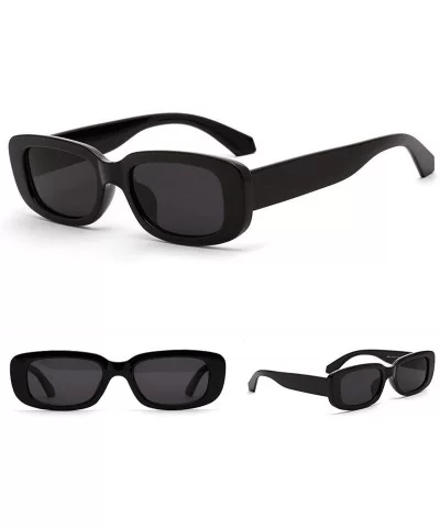 Men Fashion Leopard Glasses Vintage Square Small Frame Lady Party Sunglasses UV400 - Black - C318R6E0GX9 $7.83 Square