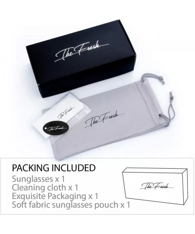 Minimalist Small Rectangular Sunglasses Clear Eyewear Spring Hinge - Gift Box Package - CP18AYSTERY $8.39 Semi-rimless