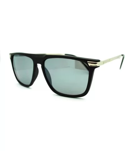 Flat Top Thin Square Frame Sunglasses Unisex Casual Fashion - Matte Black - C11864O6EZL $7.56 Square