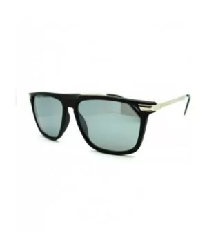 Flat Top Thin Square Frame Sunglasses Unisex Casual Fashion - Matte Black - C11864O6EZL $7.56 Square