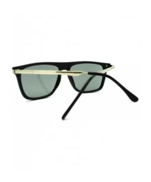 Flat Top Thin Square Frame Sunglasses Unisex Casual Fashion - Matte Black - C11864O6EZL $7.56 Square