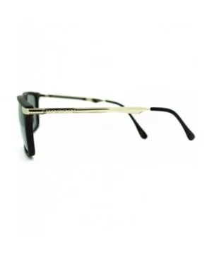 Flat Top Thin Square Frame Sunglasses Unisex Casual Fashion - Matte Black - C11864O6EZL $7.56 Square