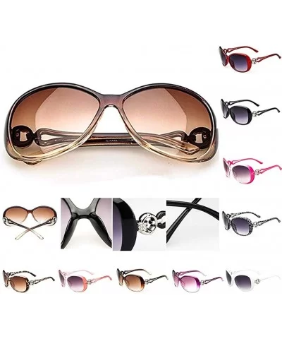 Vintage Sunglasses UV400 New Fashion Unisex Stylish Glasses Shades Eyewear - Purple - CD196Z02OSL $6.10 Oval