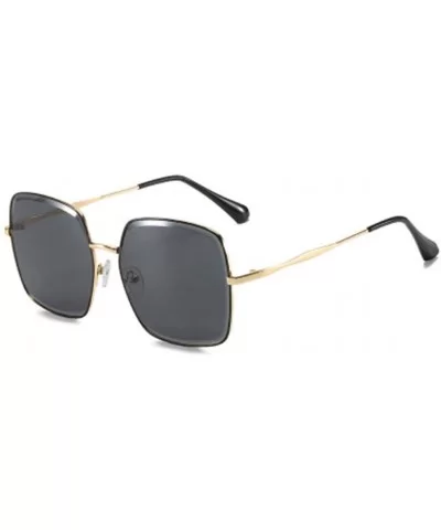 Sunglasses Ladies Personality Street Shot Cut-Edged Square Sunglasses - 5 - CN19083X4GT $28.48 Sport