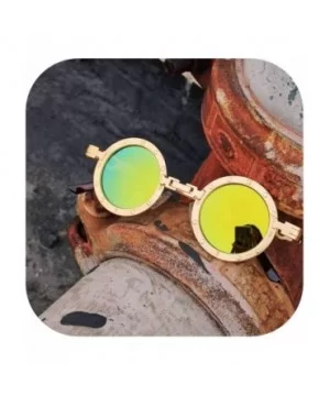 Classic Gothic Steampunk Sunglasses Round Metal Glasses Vintage UV400 Eyewear Shades - C6 Gold Mirror - CZ197Y7DU2I $32.49 Round