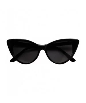 Women's Cat Eye Retro Sunglasses Cardi B Style Mod Frame Exaggerated High Pointed Tip Fashion Shades - CS18DNK54Q8 $5.43 Goggle