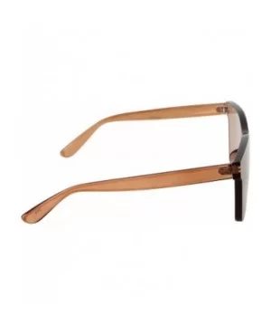 Tinted Colorful Lens Rimless Sunglasses - Transparent Square Horn Rimmed - Brown - CD18GGHYDO4 $7.30 Square