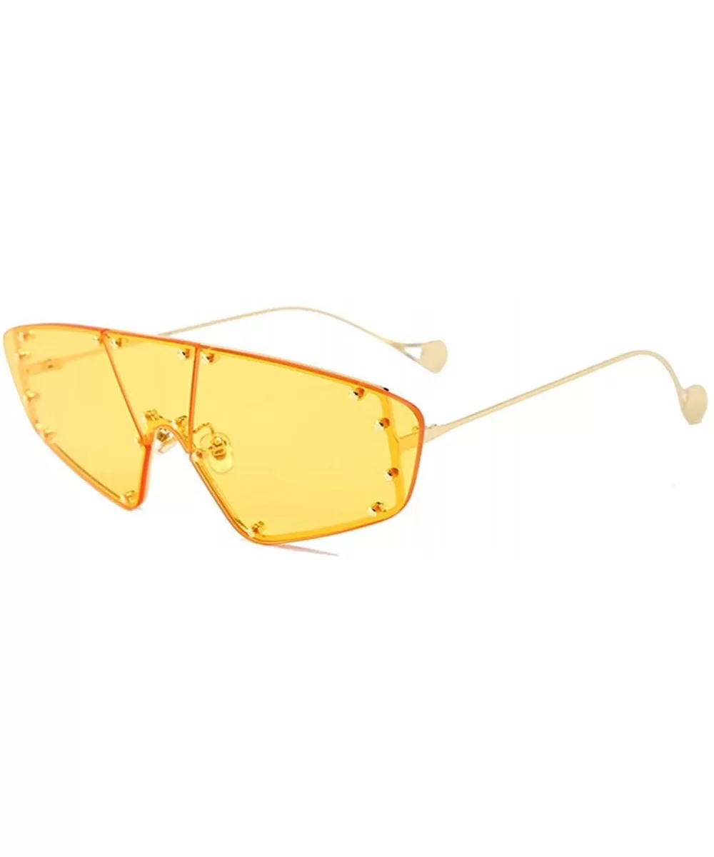 Women Retro Vintage Rimless Sunglasses Sun Glasses Shades For Girls Street Pat UV400 2133 - Yellow - C618AGE5048 $7.47 Aviator