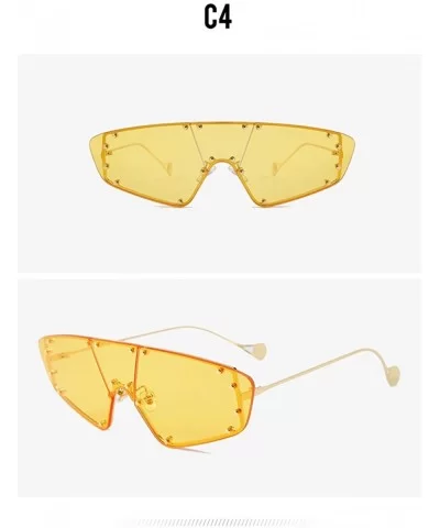 Women Retro Vintage Rimless Sunglasses Sun Glasses Shades For Girls Street Pat UV400 2133 - Yellow - C618AGE5048 $7.47 Aviator