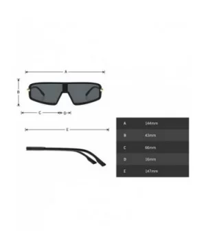 Fashion Lady Brand Designer Flat top sunglasses Vintage men One-piece glasses UV400 - Black Grey - C318S6794EO $10.79 Rectang...