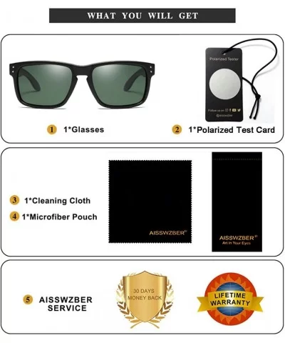 TAC Vintage Rectangular Polarized Sunglasses Driving For Men And Women - Green - C518MGIMEDU $5.80 Rectangular