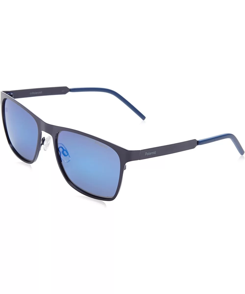 Men's Pld2046/S Rectangular Sunglasses - Matt Blue - CT17YHUYAQY $40.16 Rectangular