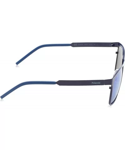 Men's Pld2046/S Rectangular Sunglasses - Matt Blue - CT17YHUYAQY $40.16 Rectangular