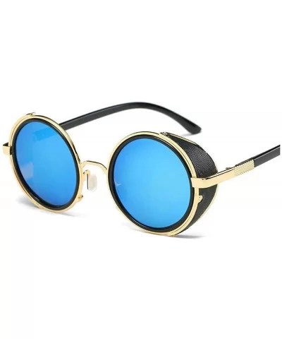 Steampunk Sunglasses Women Round Glasses Goggles Men Side Visor Circle Lens Vintage Retro Punk Oculos De Sol - CK197A3I3ZR $2...