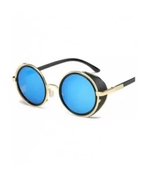 Steampunk Sunglasses Women Round Glasses Goggles Men Side Visor Circle Lens Vintage Retro Punk Oculos De Sol - CK197A3I3ZR $2...