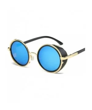 Steampunk Sunglasses Women Round Glasses Goggles Men Side Visor Circle Lens Vintage Retro Punk Oculos De Sol - CK197A3I3ZR $2...