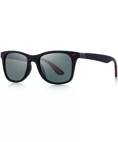 Ultra Lightweight Retro Rectangular Rivets Polarized Sunglasses-100% UV protection - G15 - CT18MH5IQM8 $13.71 Wayfarer