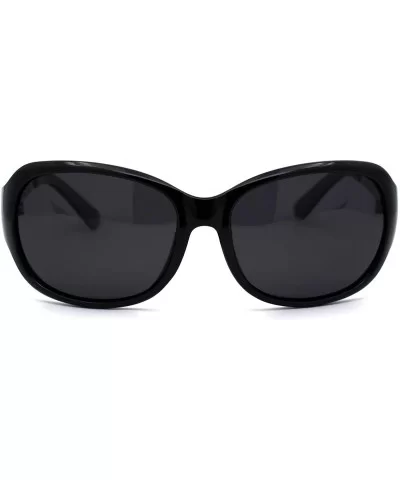 Polarized Antiglare Floral Diecut Arm Luxury Butterfly Sunglasses - Black Silver Black - CU196WLNHS6 $7.57 Oval