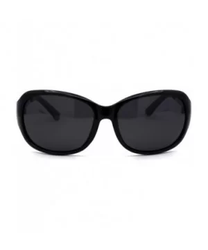 Polarized Antiglare Floral Diecut Arm Luxury Butterfly Sunglasses - Black Silver Black - CU196WLNHS6 $7.57 Oval