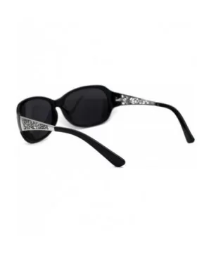 Polarized Antiglare Floral Diecut Arm Luxury Butterfly Sunglasses - Black Silver Black - CU196WLNHS6 $7.57 Oval