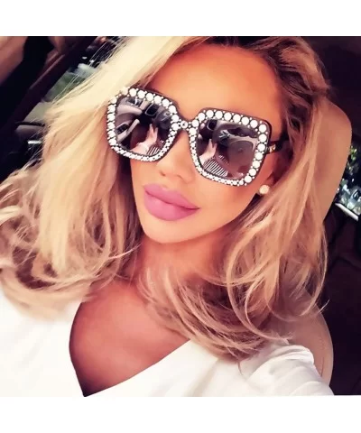 Oversized Sunglasses Protection Irregular - D - CS18SZXNR2D $7.40 Oversized