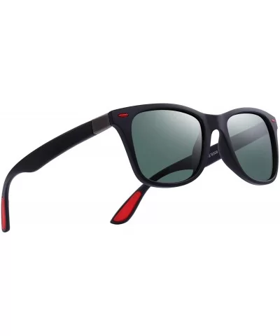 Ultra Lightweight Retro Rectangular Rivets Polarized Sunglasses-100% UV protection - G15 - CT18MH5IQM8 $13.71 Wayfarer