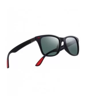 Ultra Lightweight Retro Rectangular Rivets Polarized Sunglasses-100% UV protection - G15 - CT18MH5IQM8 $13.71 Wayfarer