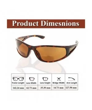 Wrap Polarized Sunglasses Invisible Line Bifocal Sunglass Readers - Tortoise - CS18C55UR37 $25.57 Round