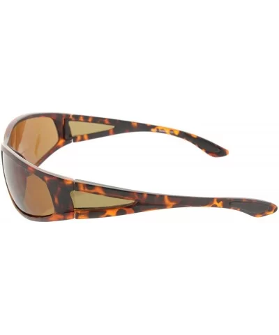 Wrap Polarized Sunglasses Invisible Line Bifocal Sunglass Readers - Tortoise - CS18C55UR37 $25.57 Round