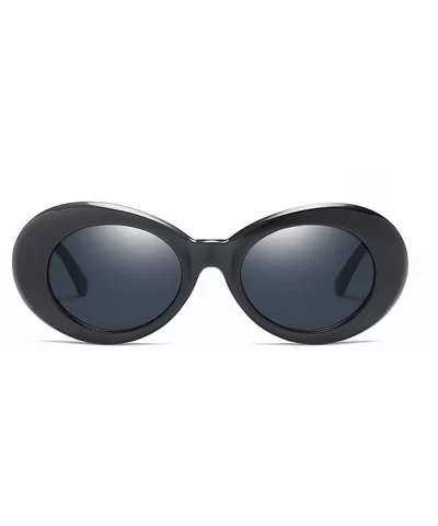 Clout Goggles Kurt Cobain Sunglasses Retro Oval Thick Frame Womens Sunglasses - C1 - CI18TLQR0ZA $7.27 Goggle