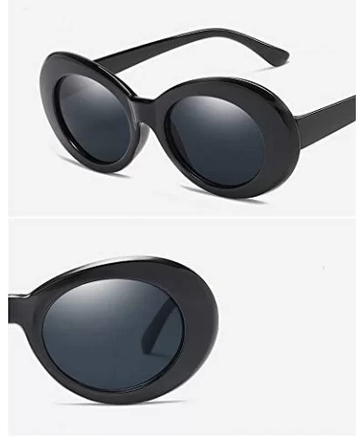 Clout Goggles Kurt Cobain Sunglasses Retro Oval Thick Frame Womens Sunglasses - C1 - CI18TLQR0ZA $7.27 Goggle