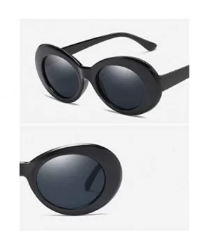 Clout Goggles Kurt Cobain Sunglasses Retro Oval Thick Frame Womens Sunglasses - C1 - CI18TLQR0ZA $7.27 Goggle