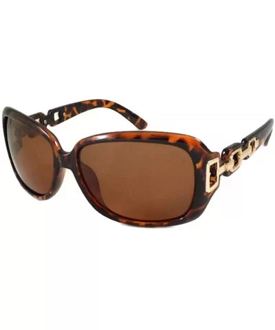 VINTAGE Retro Polarized Sexy Rectangular Designer Women Sunglasses - Tortoise - CY11LXP2PRT $8.63 Rectangular