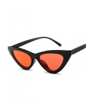 Cat Eye Sunglasses Vintage Mod Style Retro Kurt Cobain Sunglasses - Black Orange - CY18DWZ7AKN $9.30 Cat Eye