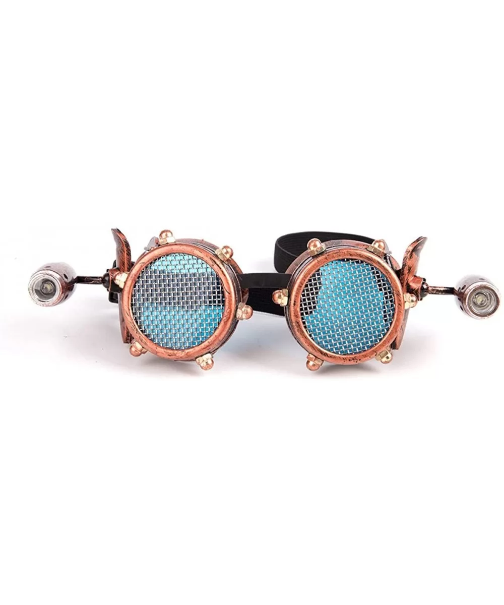 Vintage Rave Steampunk Goggles Punk Gothic Cosplay Kaleidoscope Glasses - Brass - CU18SUCWWQD $7.09 Goggle