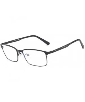 Photochromic Myopia Glasses Men's Business Square Metal Frame Transition Nearsighted Optical Glasses - Black - C0193NDEIAX $1...