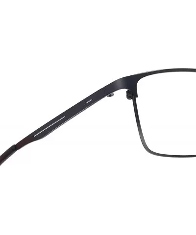 Photochromic Myopia Glasses Men's Business Square Metal Frame Transition Nearsighted Optical Glasses - Black - C0193NDEIAX $1...